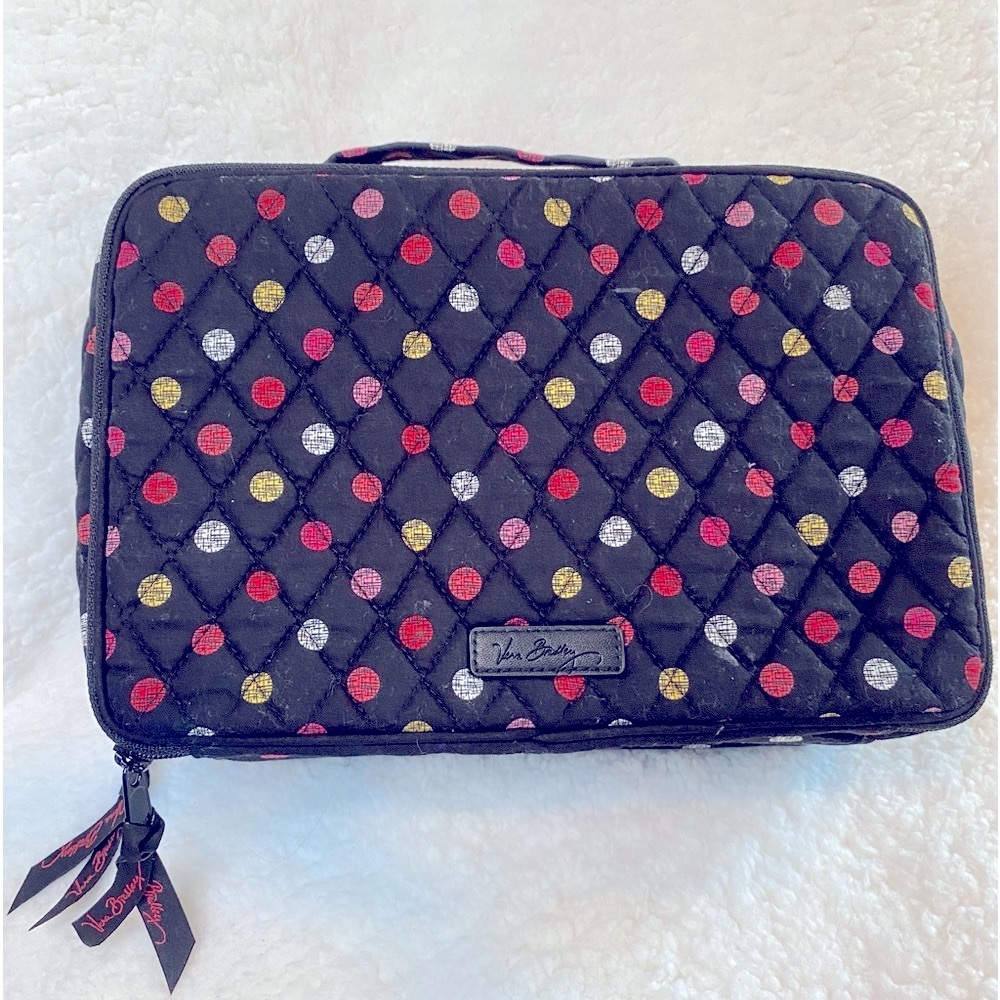Vera Bradley Cosmetic Case Havana Dots EUC